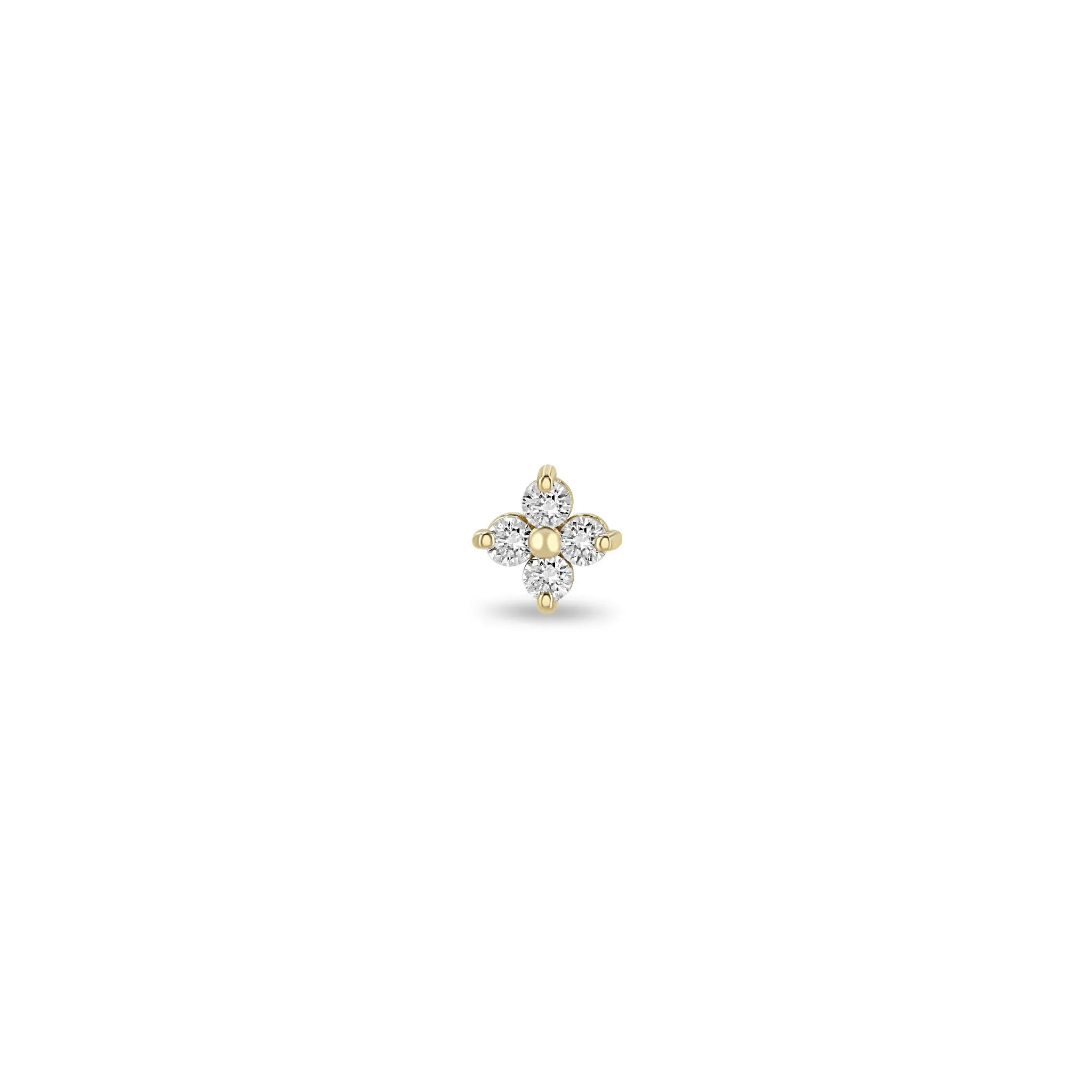 14k Prong Diamond Quad Studs