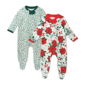 2-Pack Organic Cotton Holiday Sleep & Plays