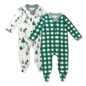 2-Pack Organic Cotton Holiday Sleep & Plays