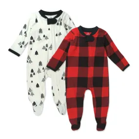 2-Pack Organic Cotton Holiday Sleep & Plays