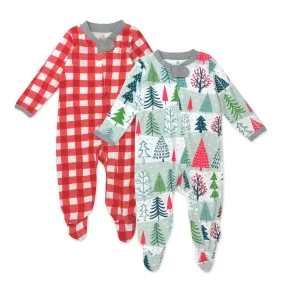 2-Pack Organic Cotton Holiday Sleep & Plays