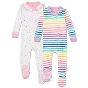 2-Pack Organic Cotton Snug-Fit Footed Pajama