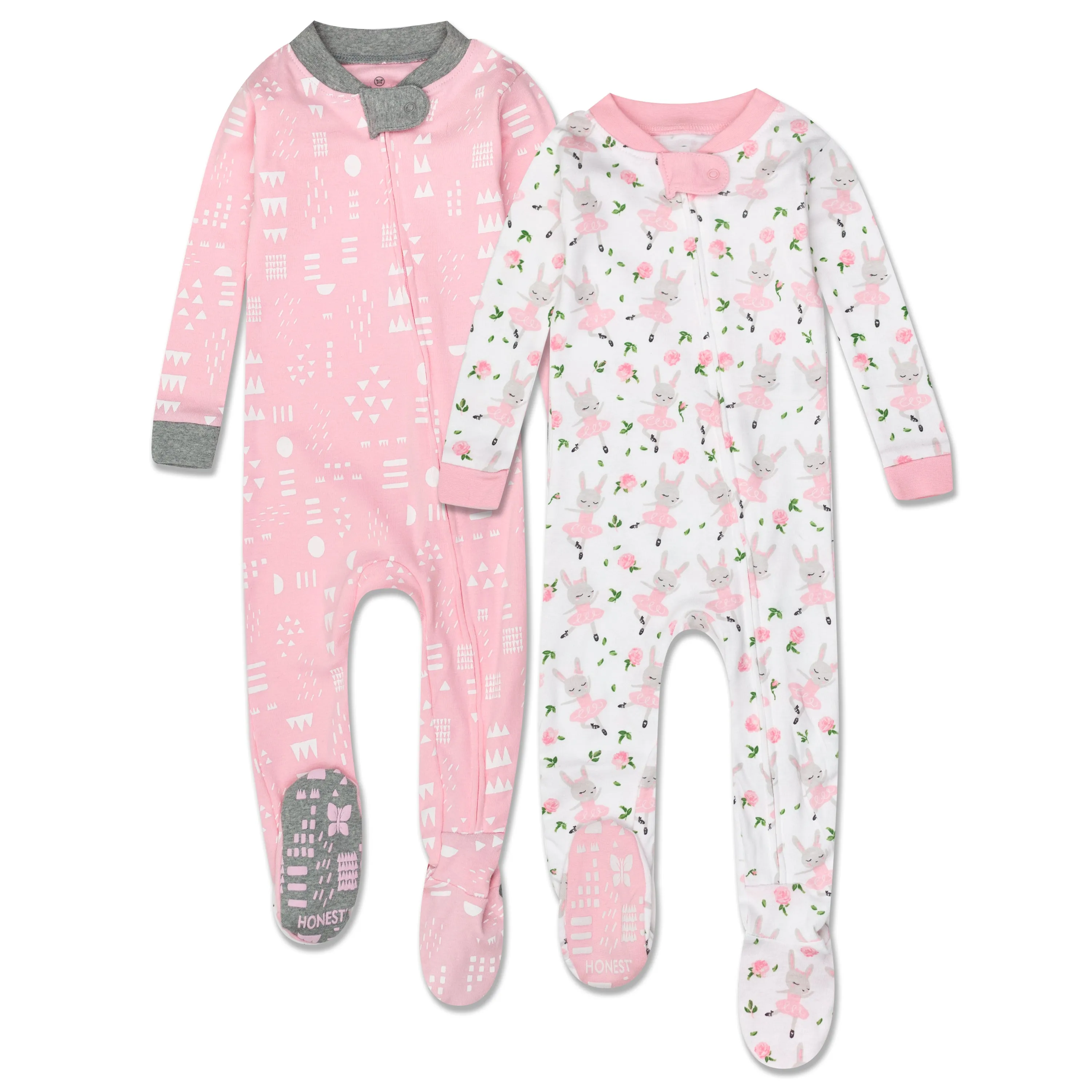 2-Pack Organic Cotton Snug-Fit Footed Pajamas