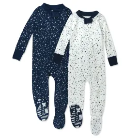 2-Pack Organic Cotton Snug-Fit Footed Pajamas