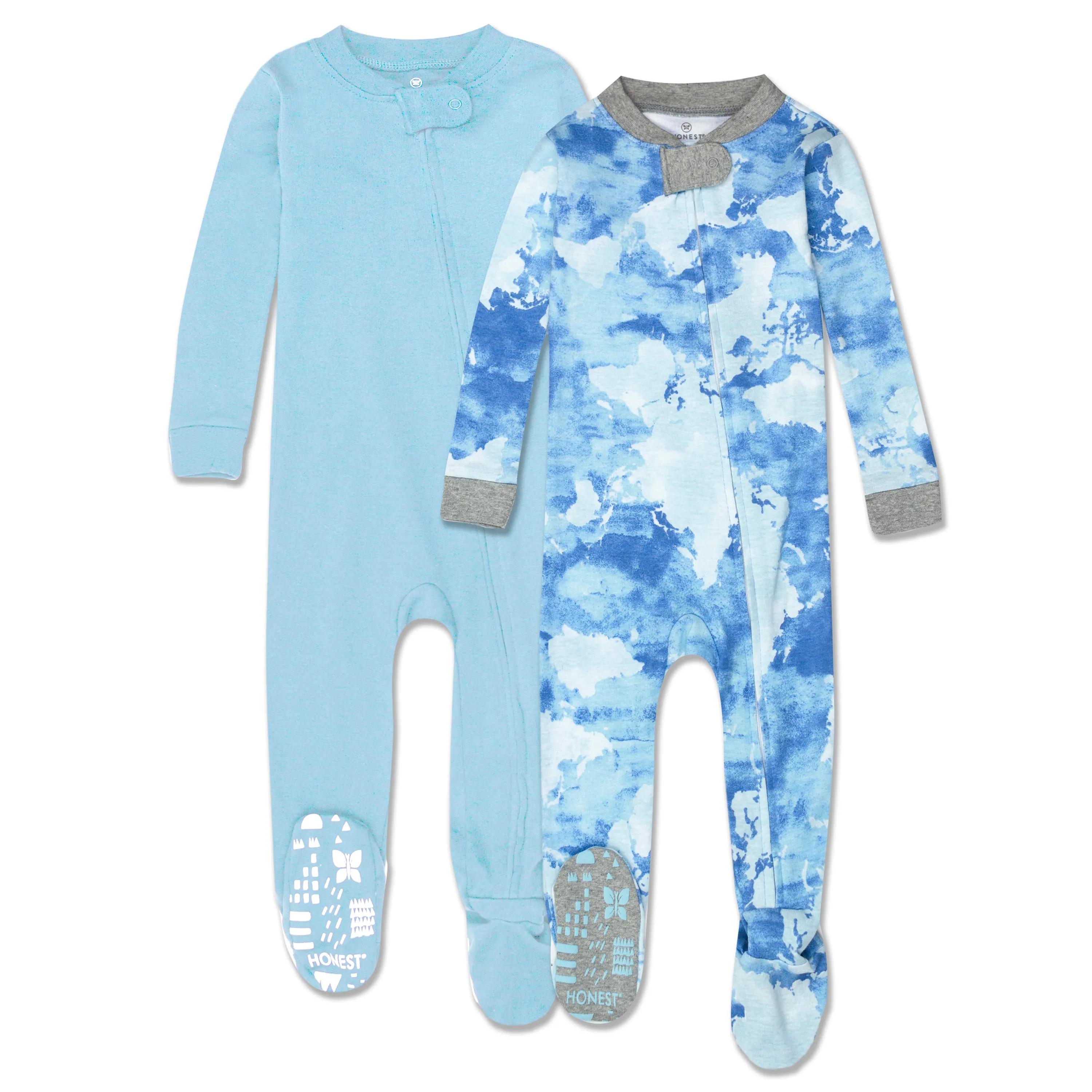 2-Pack Organic Cotton Snug-Fit Footed Pajamas