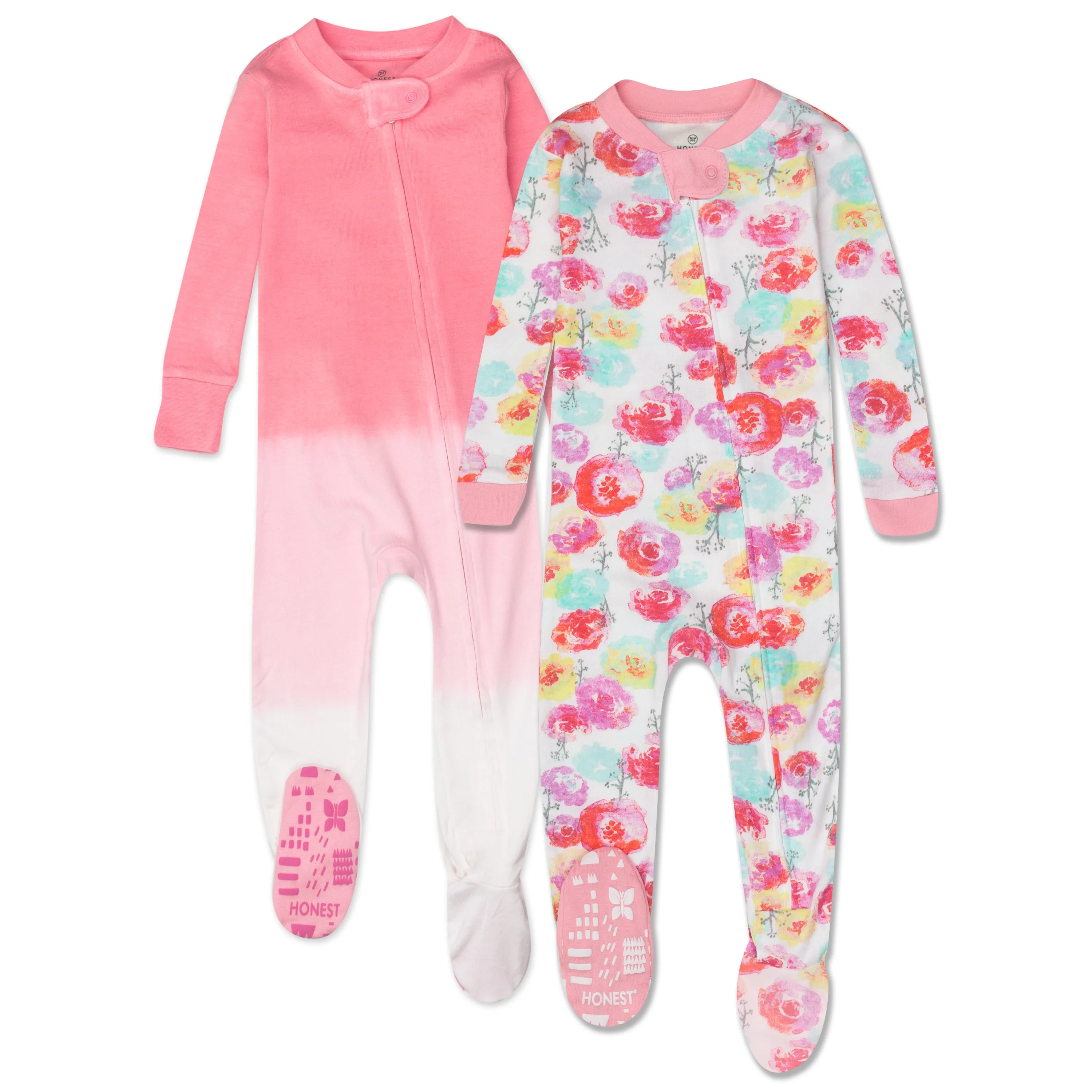 2-Pack Organic Cotton Snug-Fit Footed Pajamas