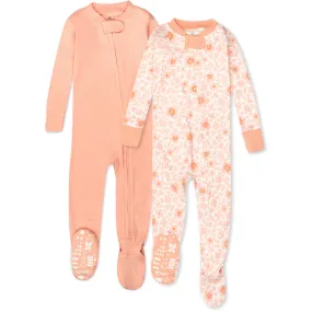 2-Pack Organic Cotton Snug-Fit Footed Pajamas