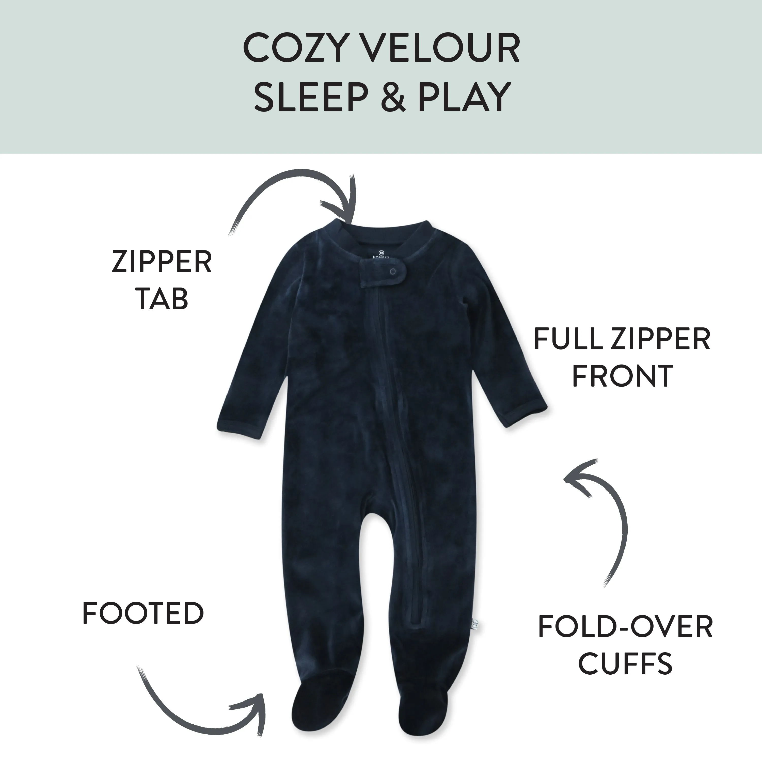 2-Pack Organic Cotton Velour Sleep & Plays