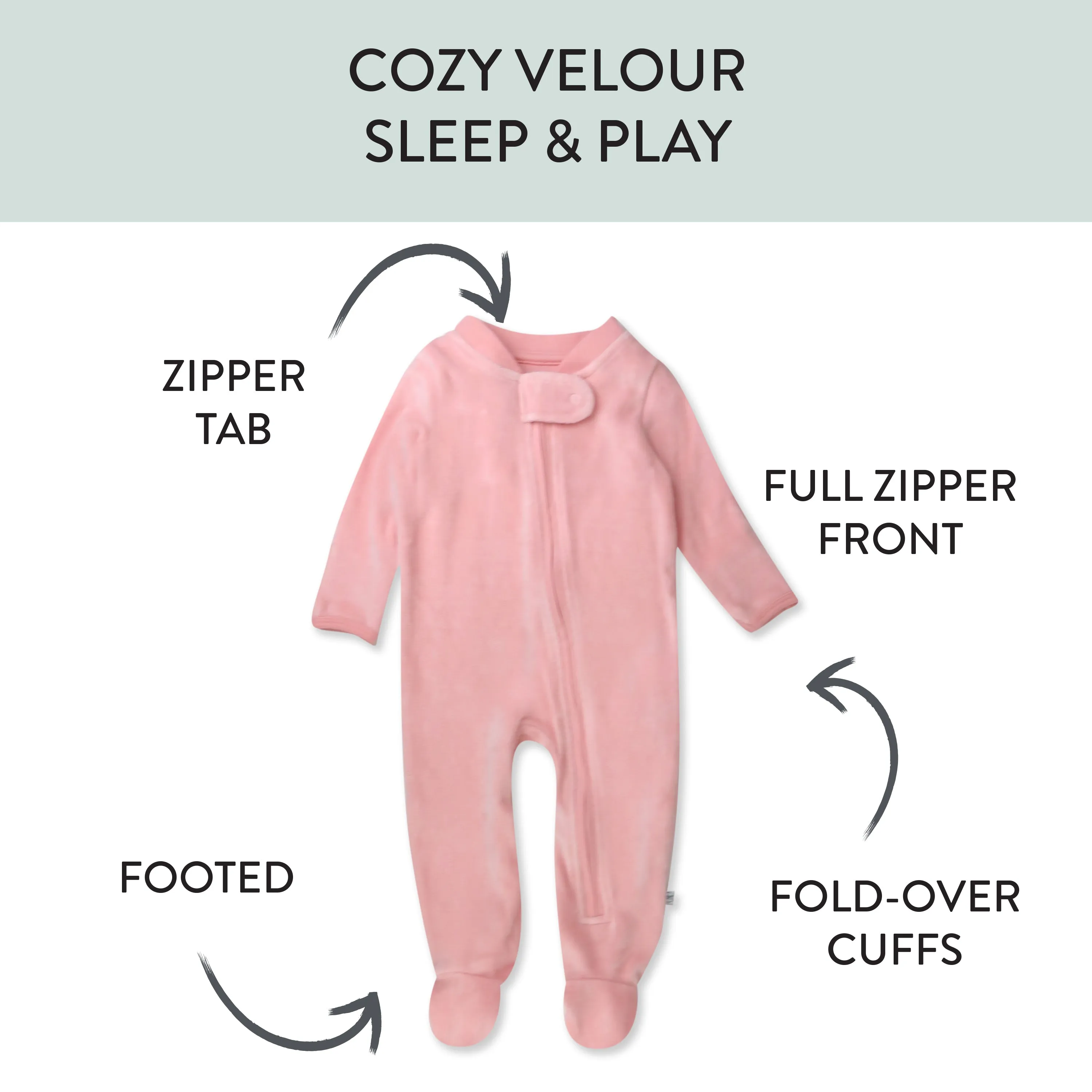 2-Pack Organic Cotton Velour Sleep & Plays