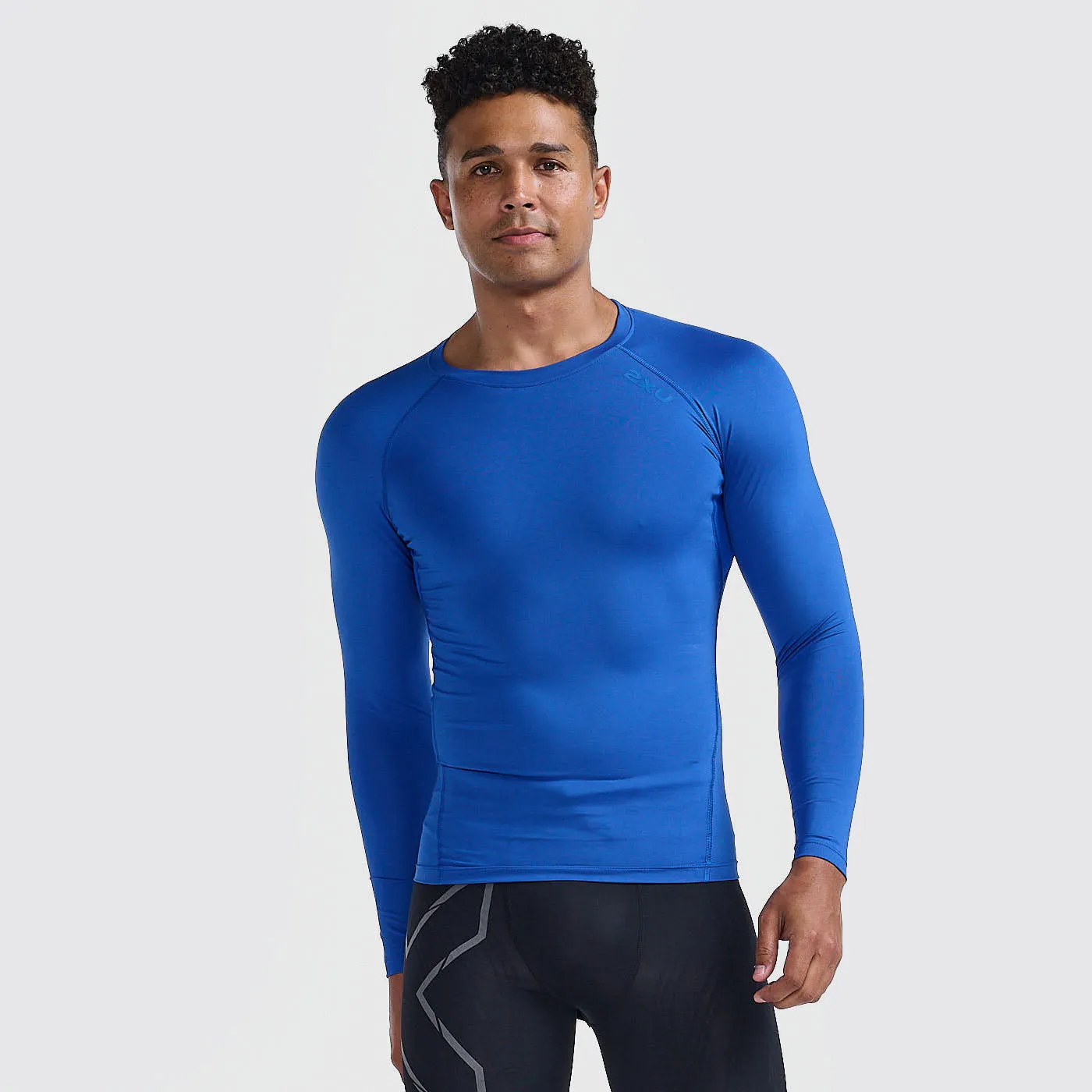 2XU - Men's Core Compression Game Day Long Sleeve - Royal Blue/Royal Blue