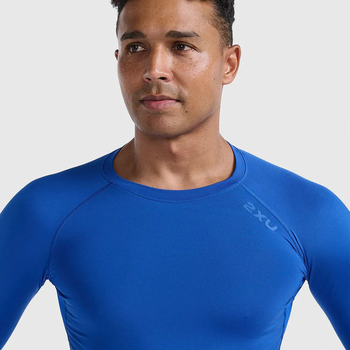 2XU - Men's Core Compression Game Day Long Sleeve - Royal Blue/Royal Blue