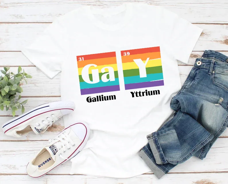 31Ga 39Y Gallium Yttrium Rainbow LGBT T-Shirt