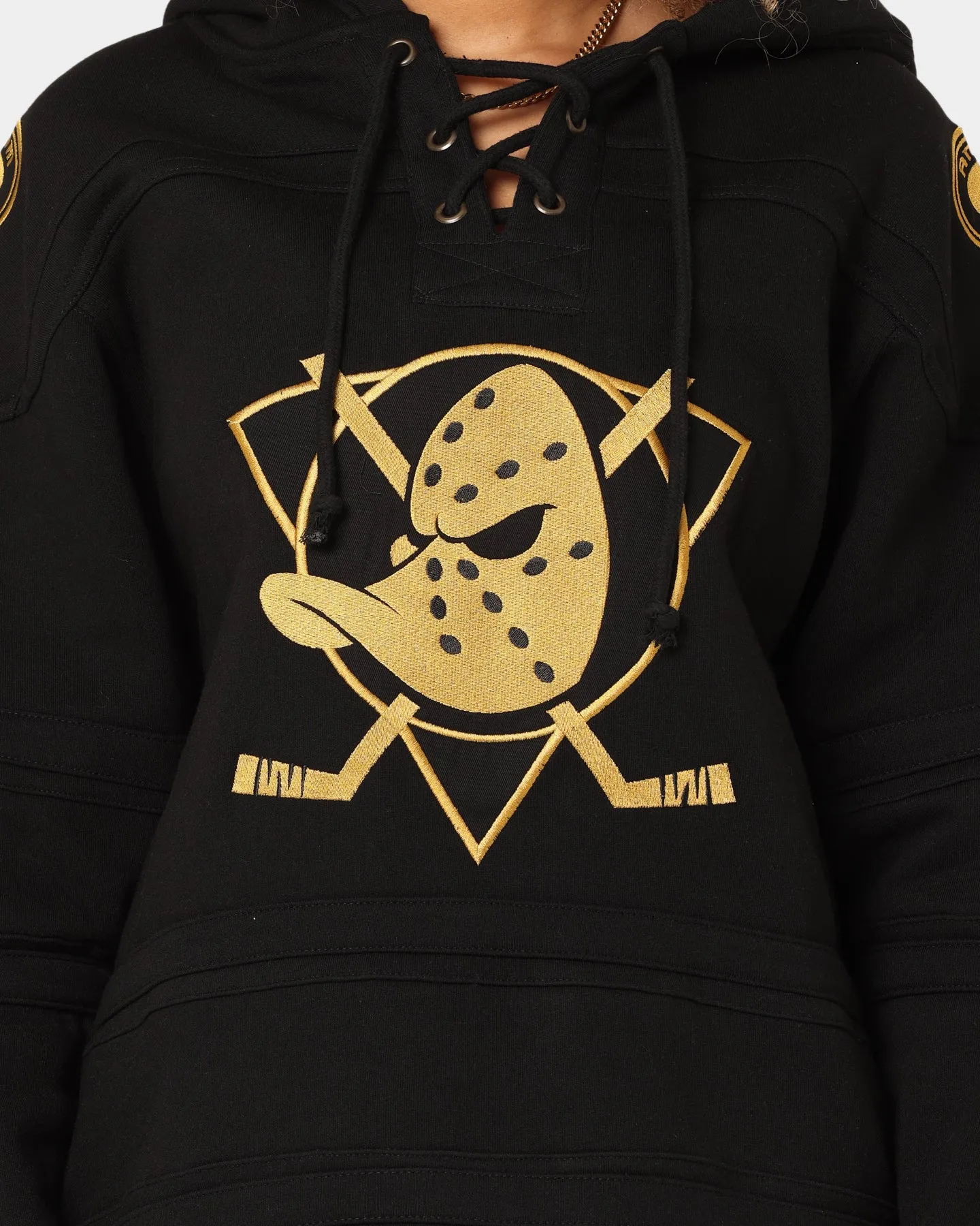 47 Brand Anaheim Ducks Superior Lacer Hoodie Black/Gold