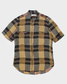 70s Vintage Men's Givenchy Checked Button Up Shirt - M