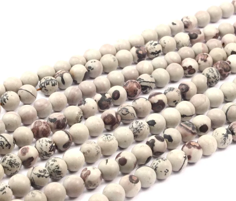 8mm Jasper Gemstone Round Beads T020