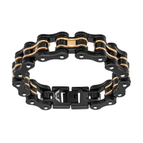 Aeon | Amsterdam Bracelet | Black and Gold Ion Plated Stainless Steel