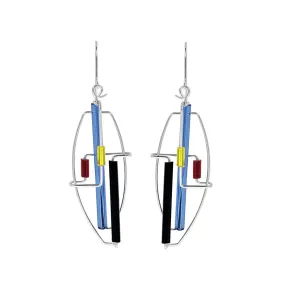 Barbie Levy Abstract Oval Earrings