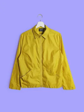 BETTY BARCLAY Y2K Paper-thin Windbreaker Chartreuse - size M-L / GB 16 / F 44