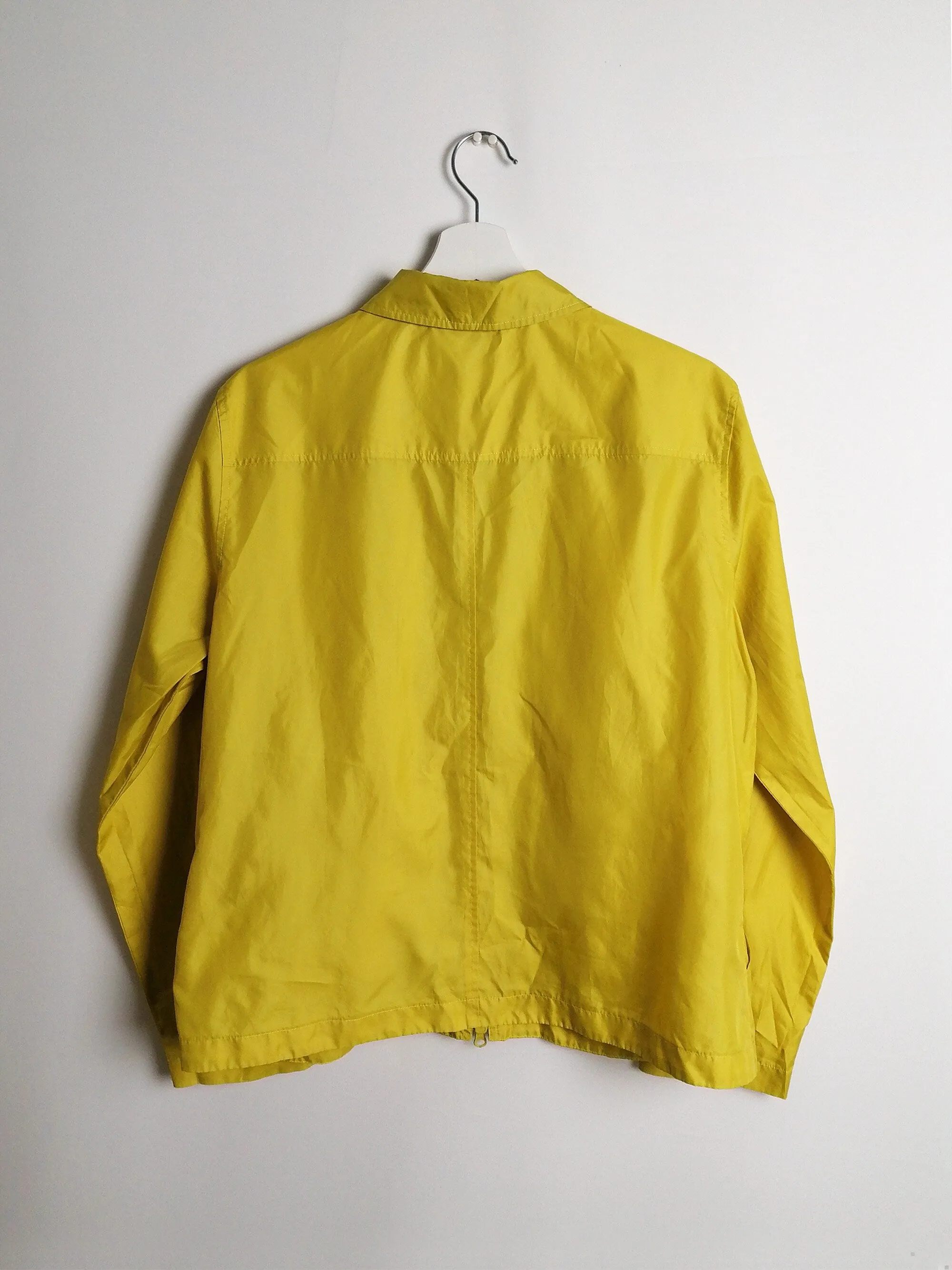 BETTY BARCLAY Y2K Paper-thin Windbreaker Chartreuse - size M-L / GB 16 / F 44