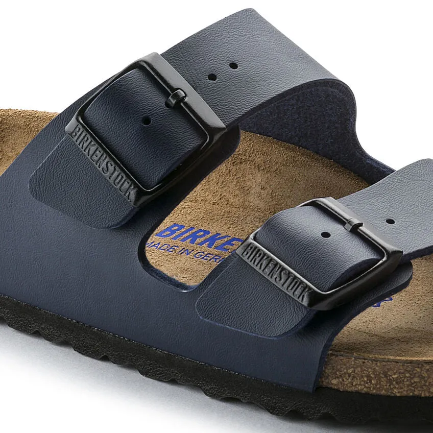 BIRKENSTOCK UNISEX Arizona Soft Footbed Birko-Flor (Blue - Narrow Fit)