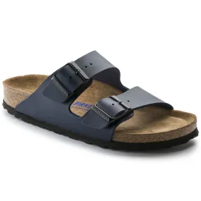 BIRKENSTOCK UNISEX Arizona Soft Footbed Birko-Flor (Blue - Narrow Fit)