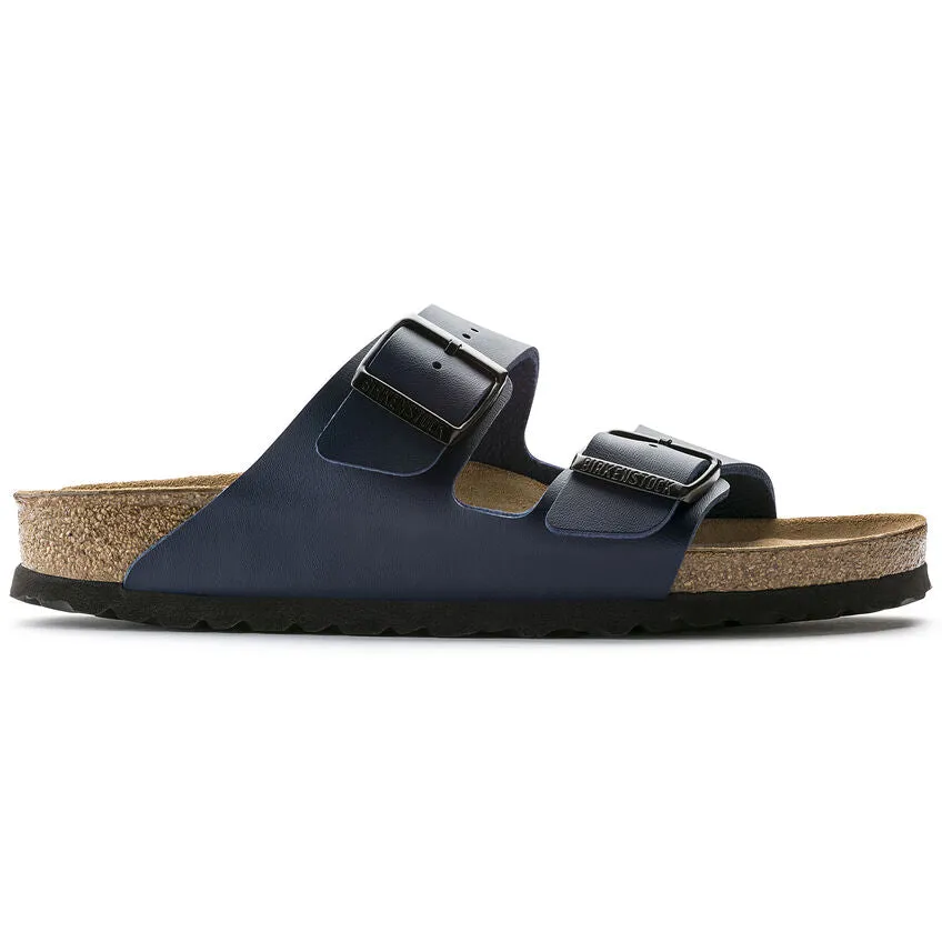 BIRKENSTOCK UNISEX Arizona Soft Footbed Birko-Flor (Blue - Narrow Fit)