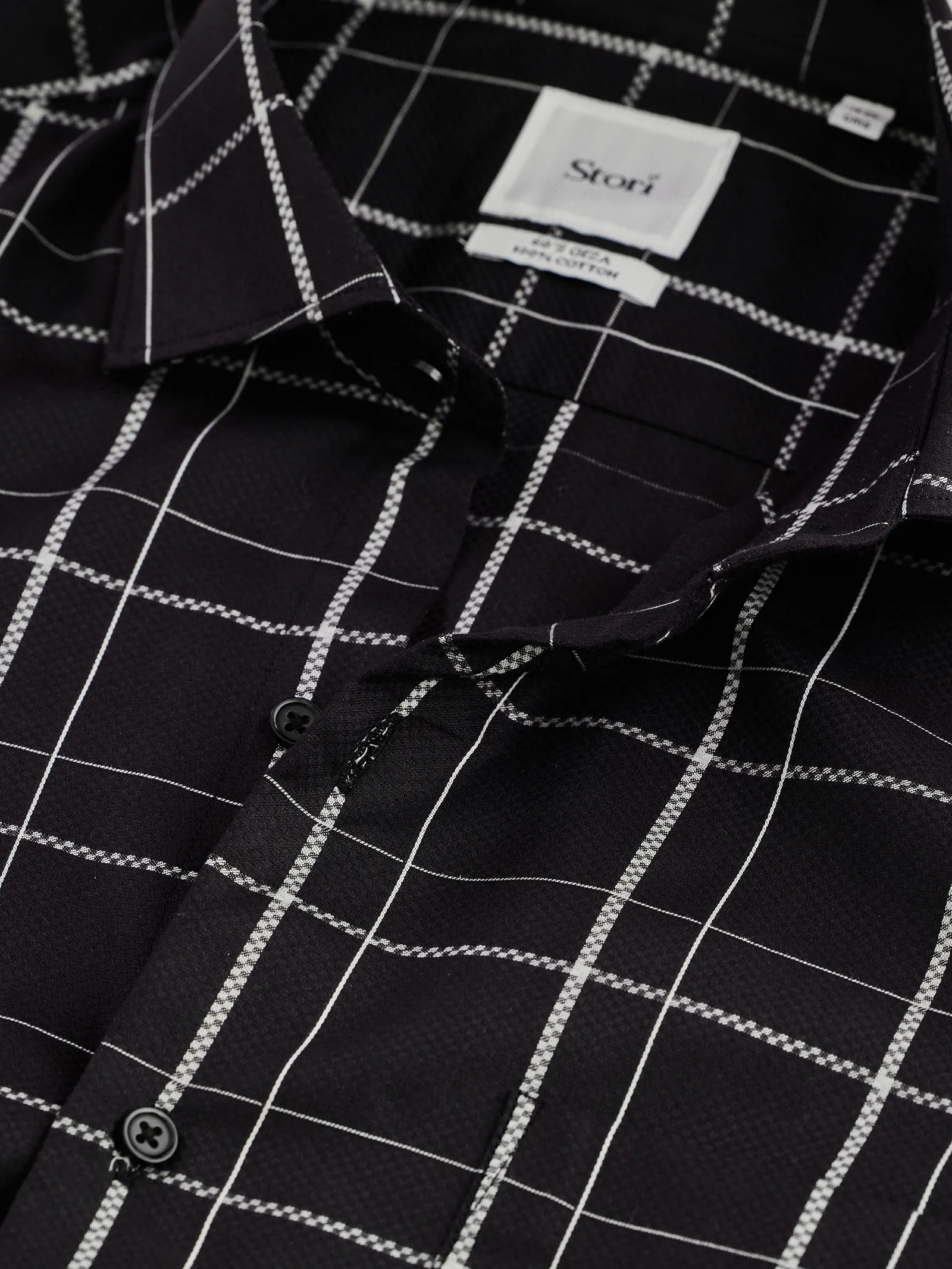 Black Checked Formal Shirt