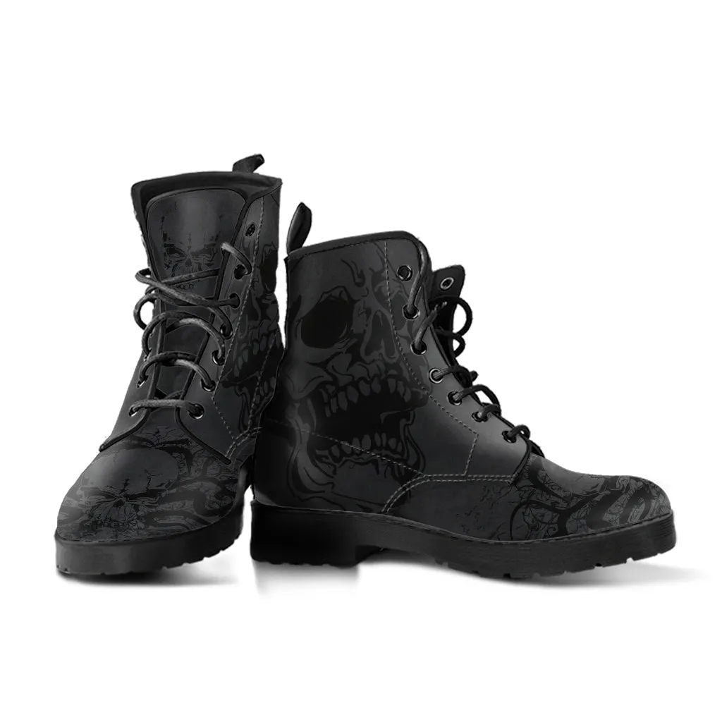 Black Skull - Vegan Boots