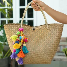 Boho Chic Tassel Charm for Handbags | Pom Pom Tote Charms