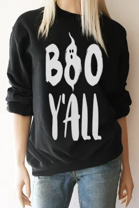 BOO Y'All Halloween Sweatshirt - Available in Wide Neck or Crew Neck