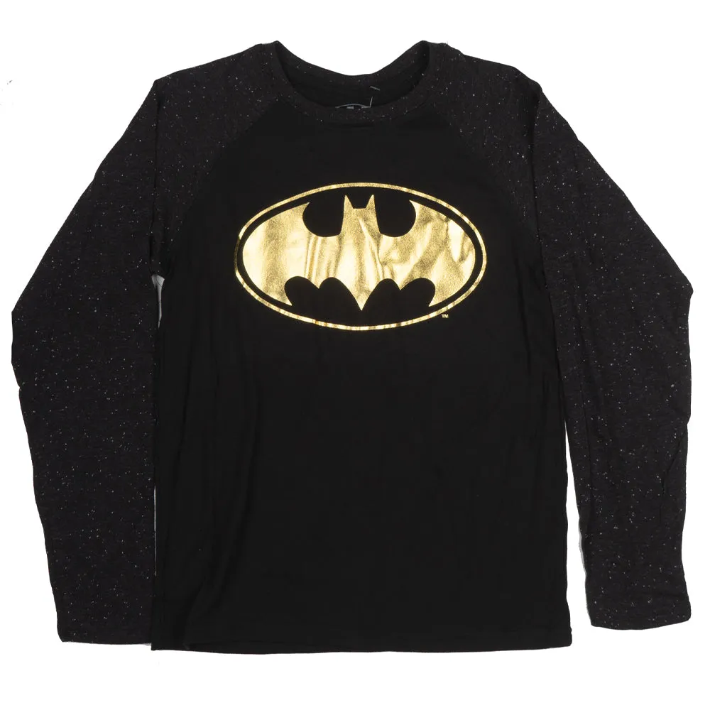 BOYS BATMAN LOGO LONG SLEEVE BLACK - RG5SRJBTM