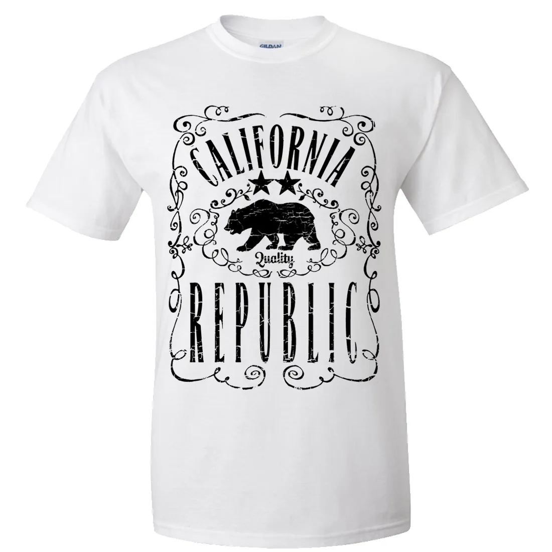 California Republic JD Whiskey Black Print Asst Colors T-shirt/tee