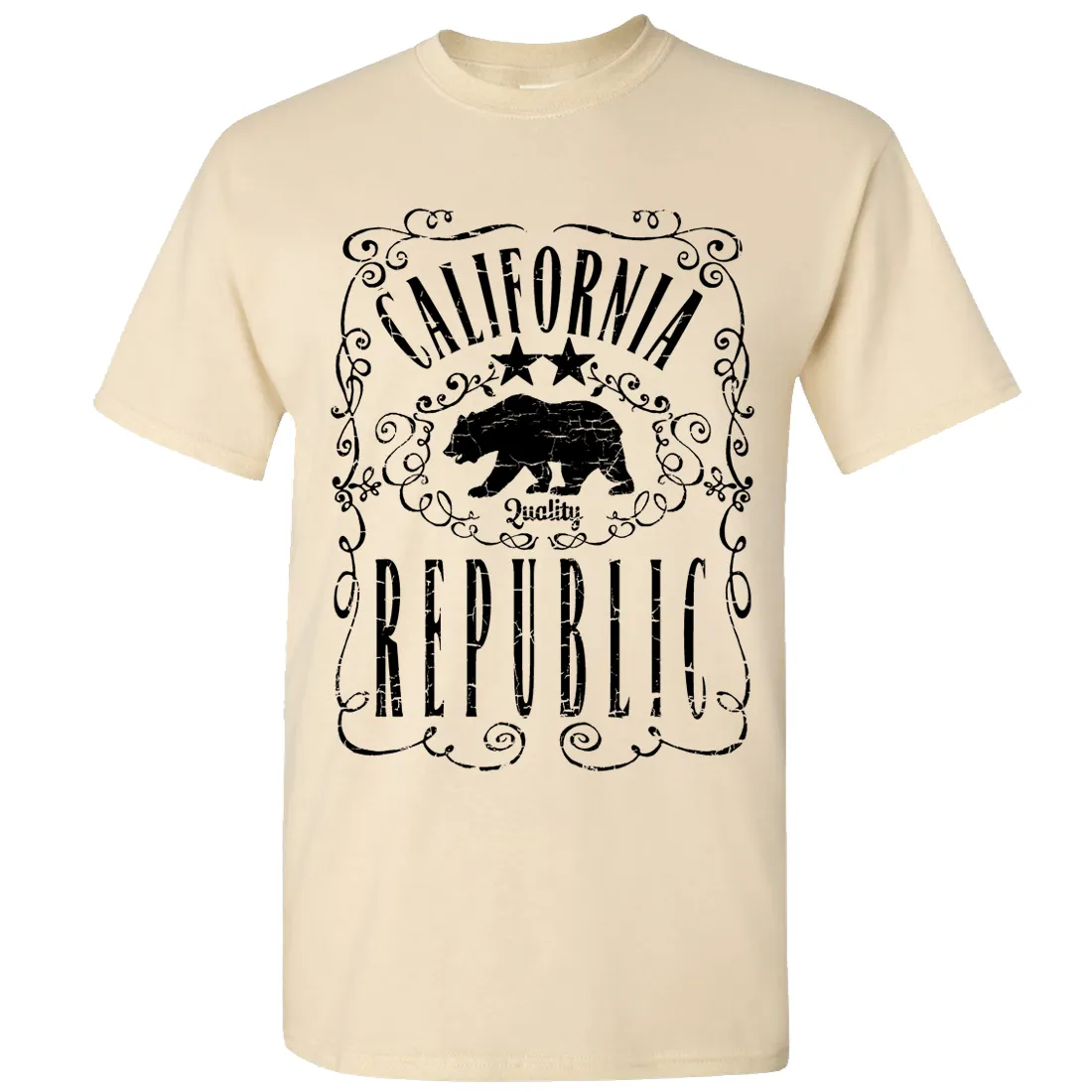 California Republic JD Whiskey Black Print Asst Colors T-shirt/tee