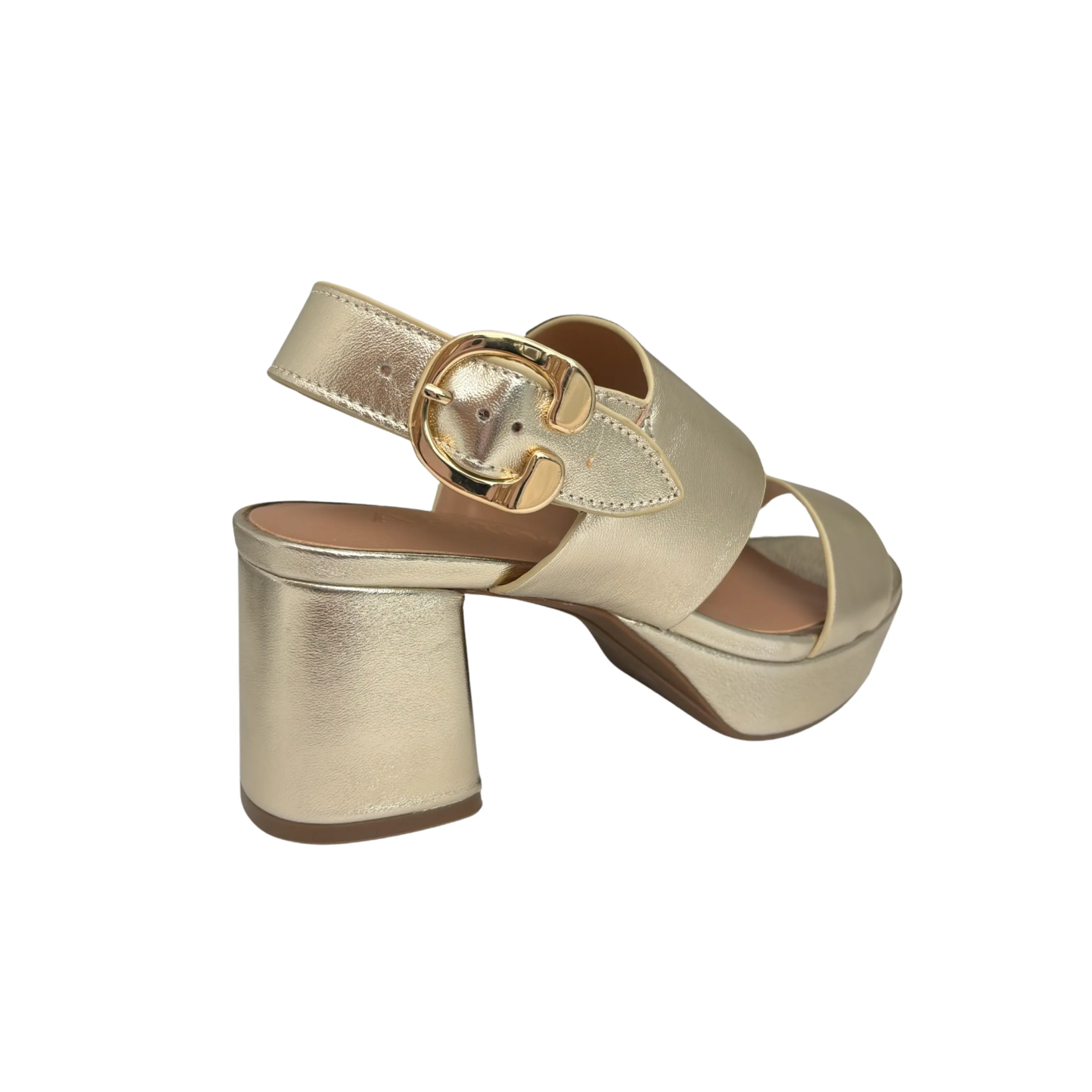 Camera Gold Metallic Sandal