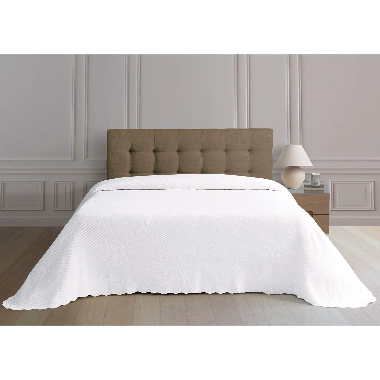 Caprice Bedspread - Double - White