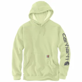 Carhartt Men's Signature Logo Hooded Pullover Sweatshirt_Pastel Lime