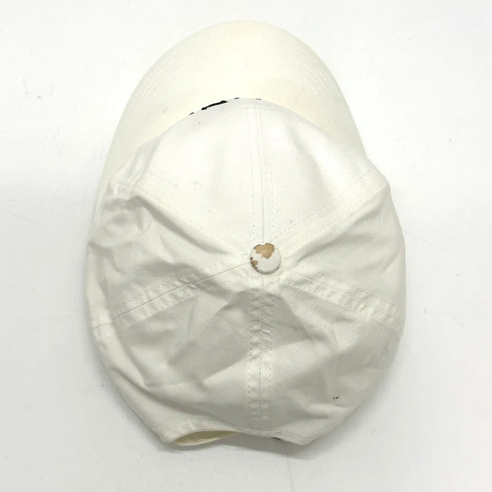 CELINE cap 2AUS9969P cotton white Embroidery baseball cap Women M Used Authentic