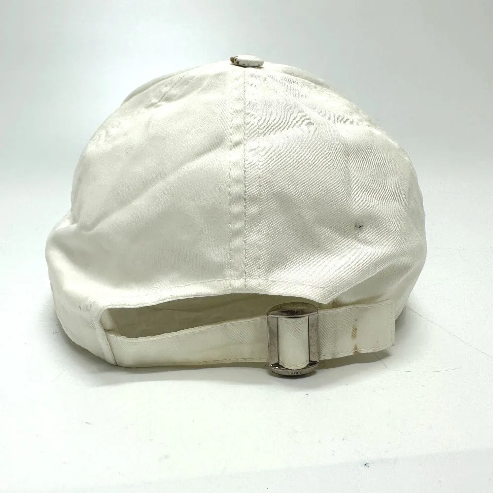 CELINE cap 2AUS9969P cotton white Embroidery baseball cap Women M Used Authentic