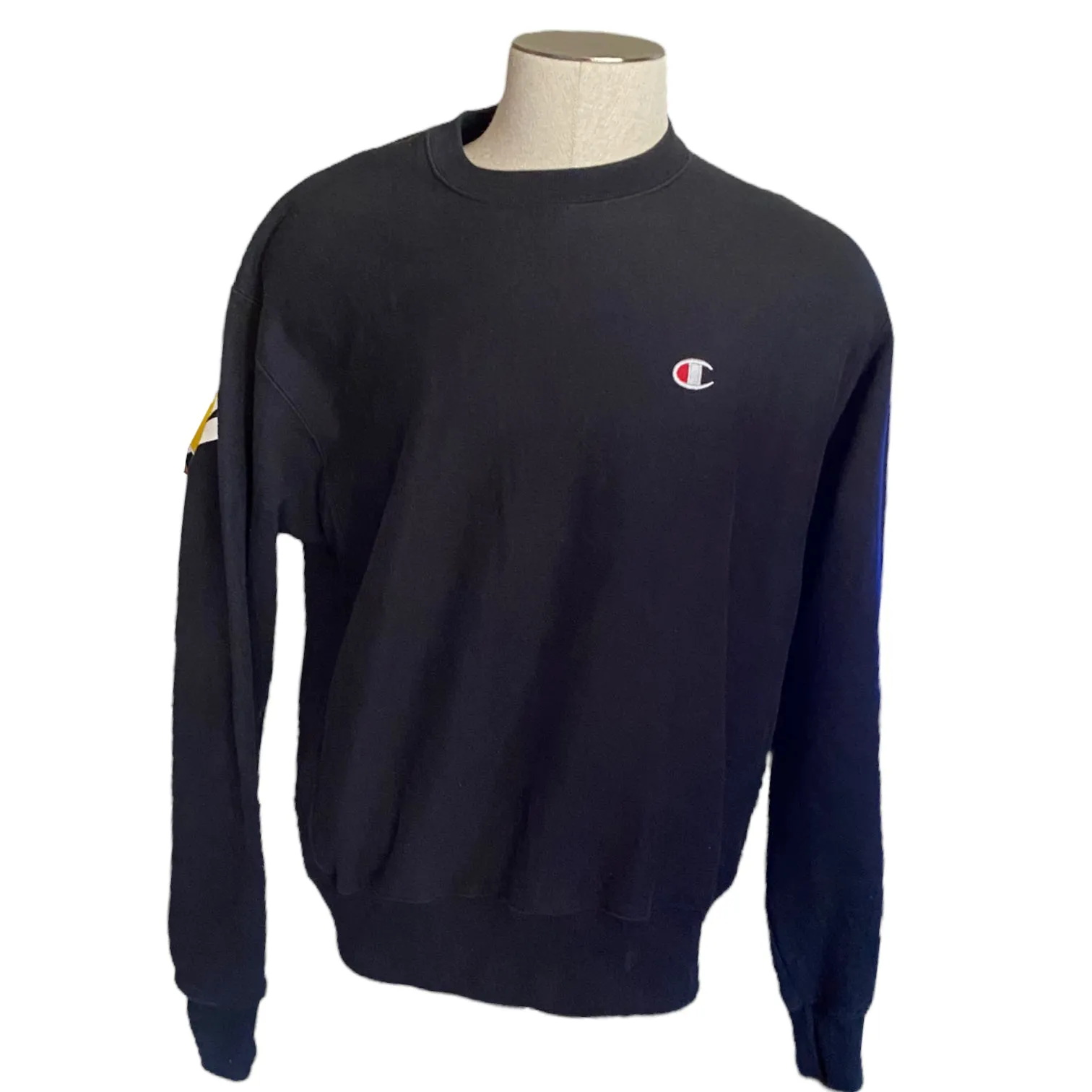 Champion Black Vintage Reverse Weave Pullover Sweatshirt Large