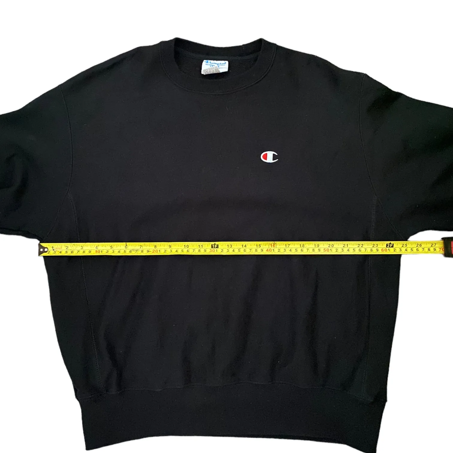 Champion Black Vintage Reverse Weave Pullover Sweatshirt Large