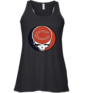 Chicago Bears Grateful Dead Steal Your Face NFL Football Womens Racerback Tank Top