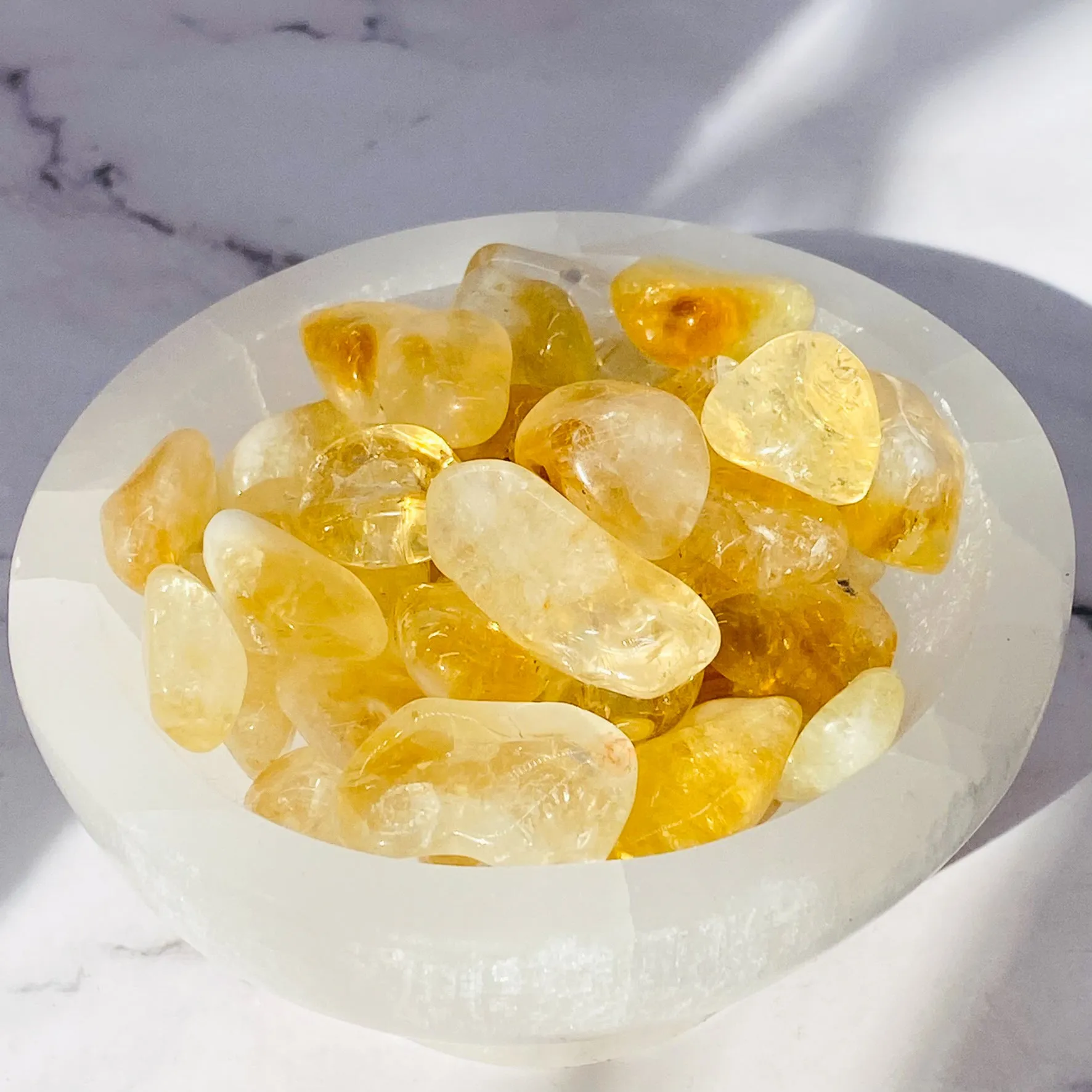 Citrine Crystal Tumblestone, Heated Citrine Gemstone, Stone for Prosperity, Crystal for Abundance and Wealth, Chakra Healing Stone, Reiki