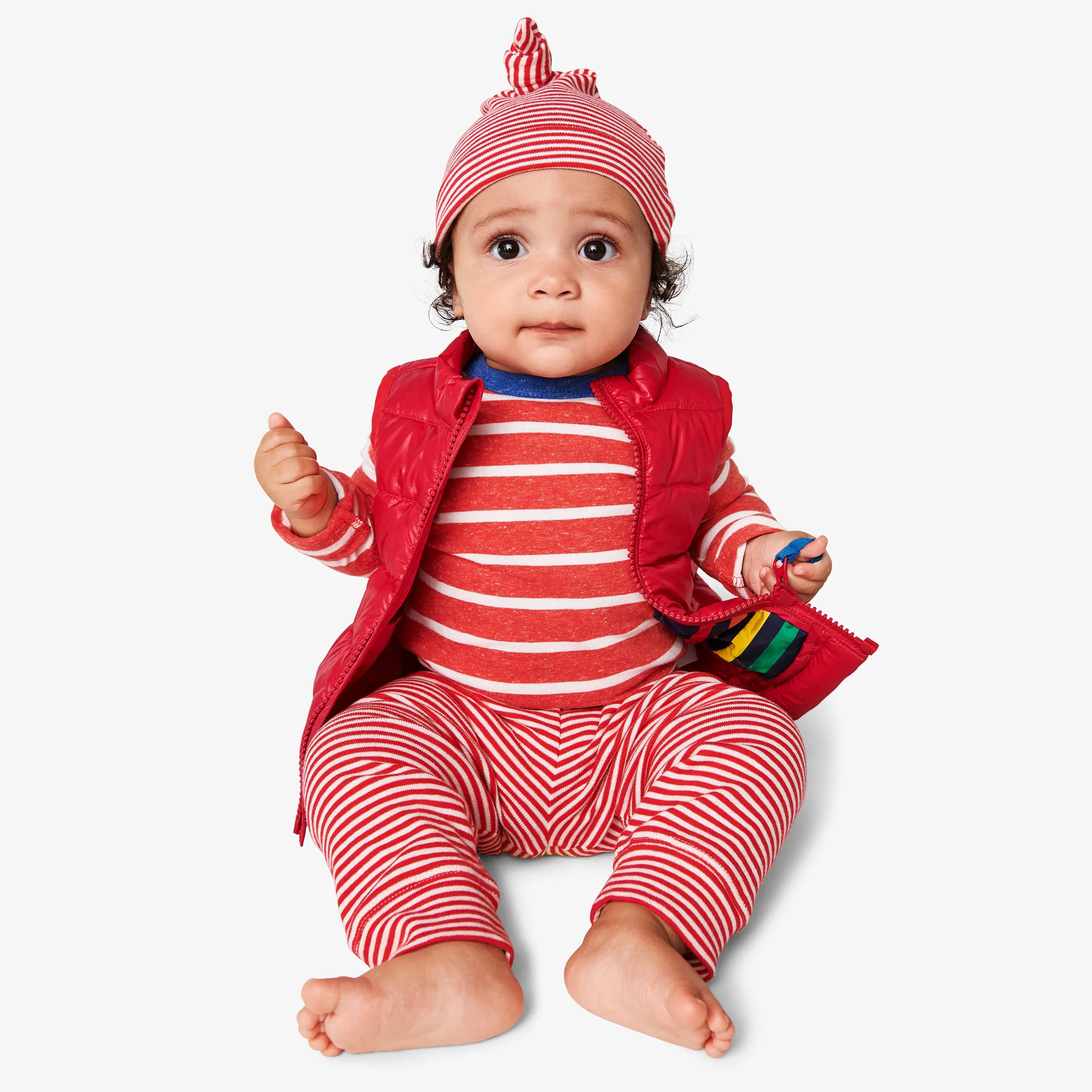 Clearance baby organic pant in mini stripe