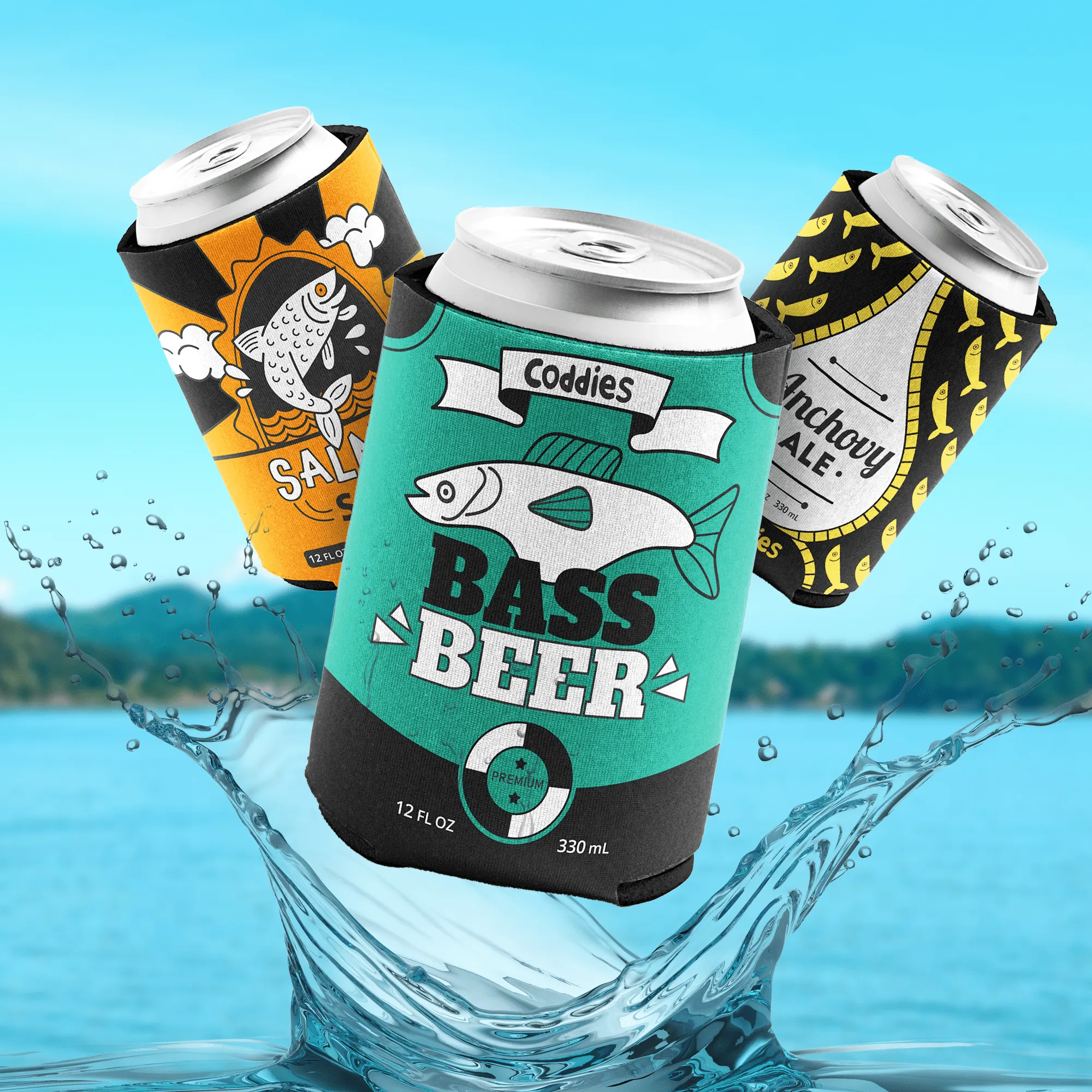 Coddies Fish Beer Can Coolers (6 PK)