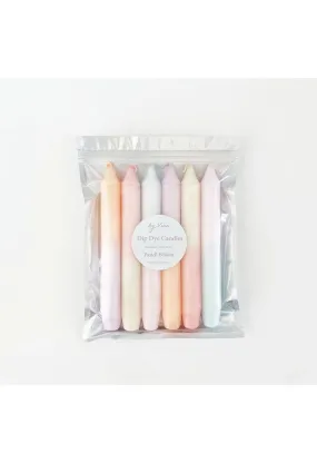 Dip Dye Candle Set-Pastel Multi