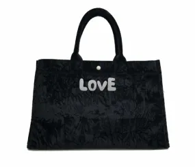 East West Bag: Black Crushed Velvet  LOVE     NEW!