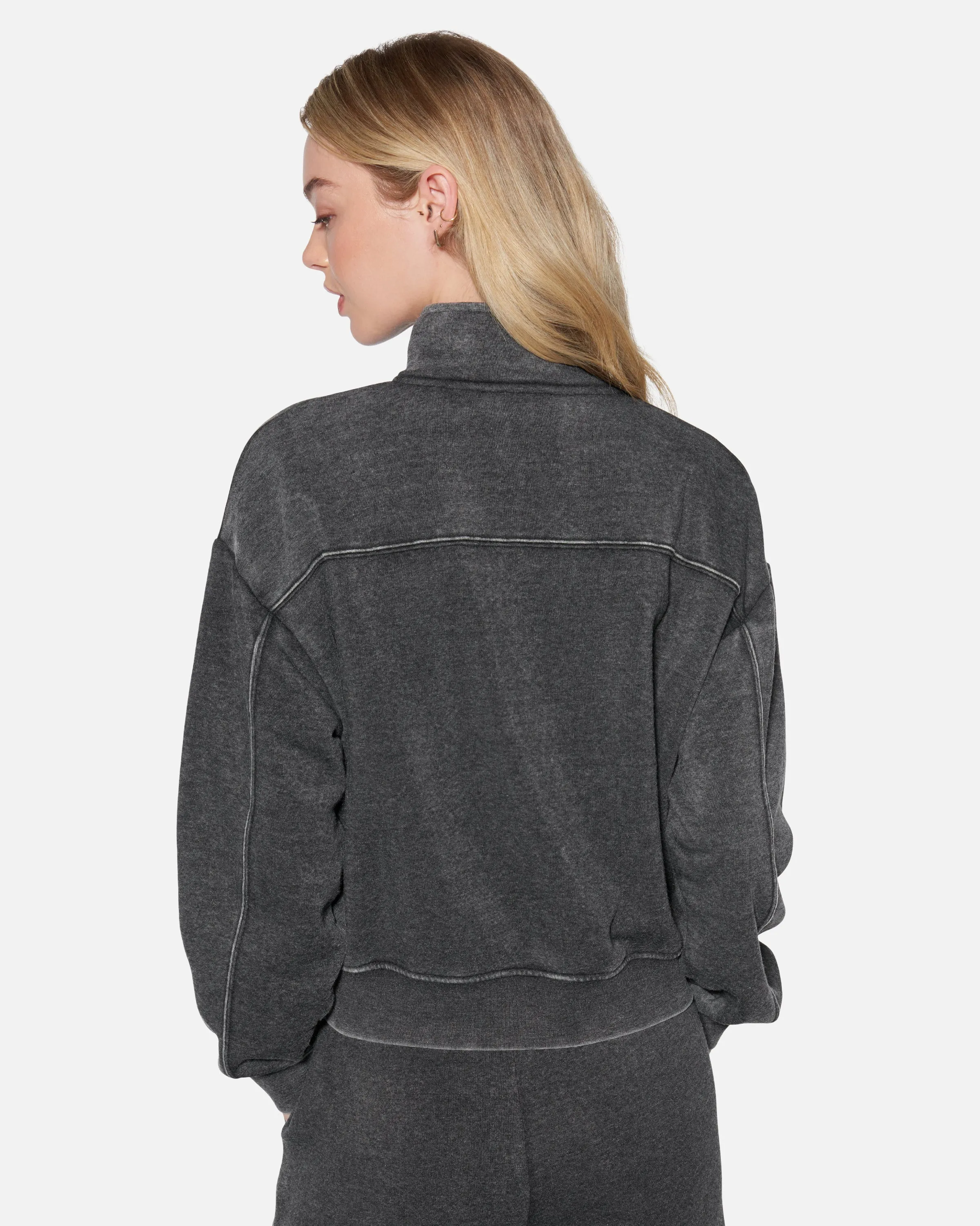 Essential Burnout Fleece Half Zip Sweatshirt