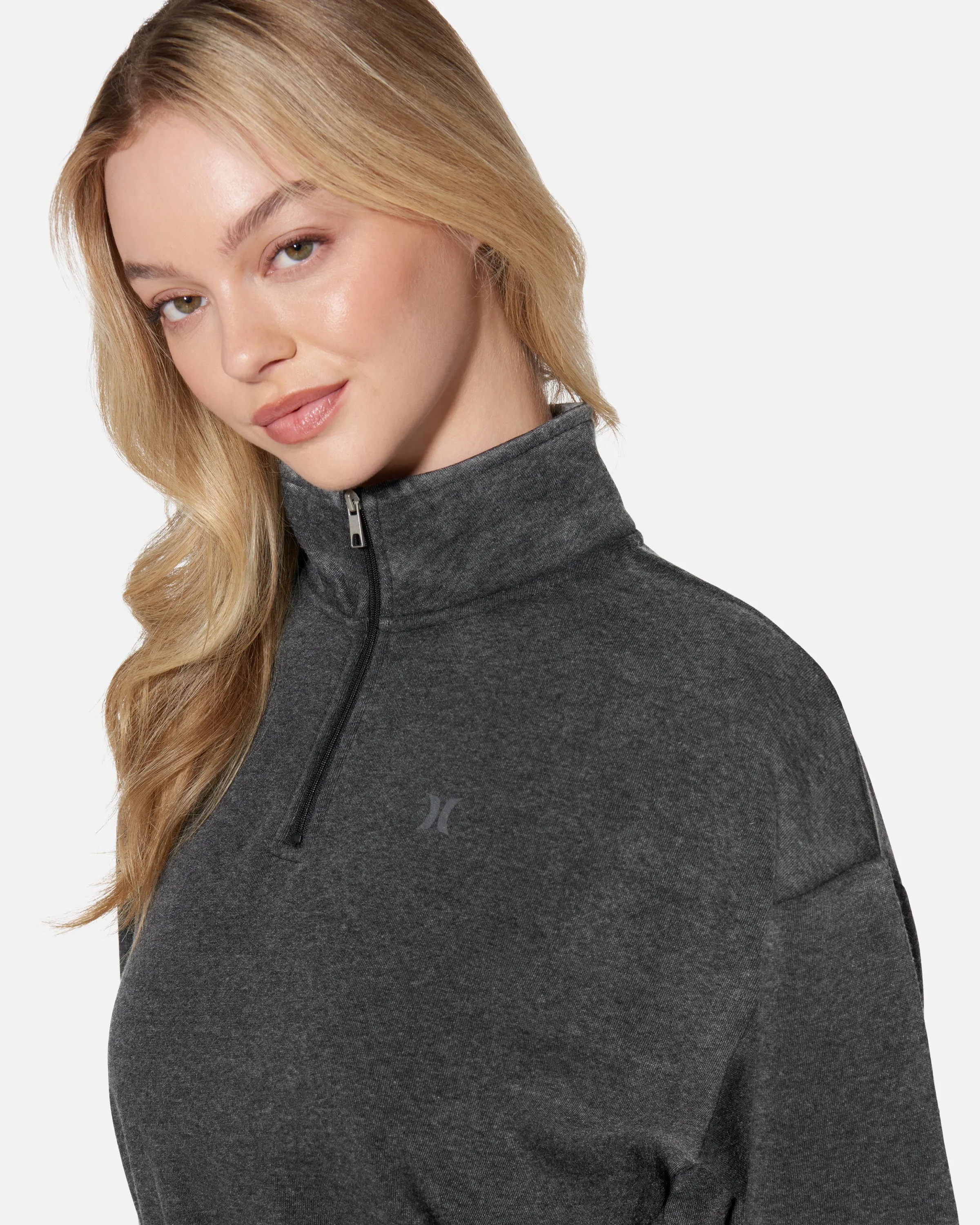 Essential Burnout Fleece Half Zip Sweatshirt