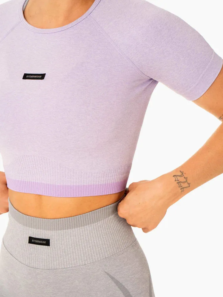 EXCEL SEAMLESS T-SHIRT LAVENDER MARL