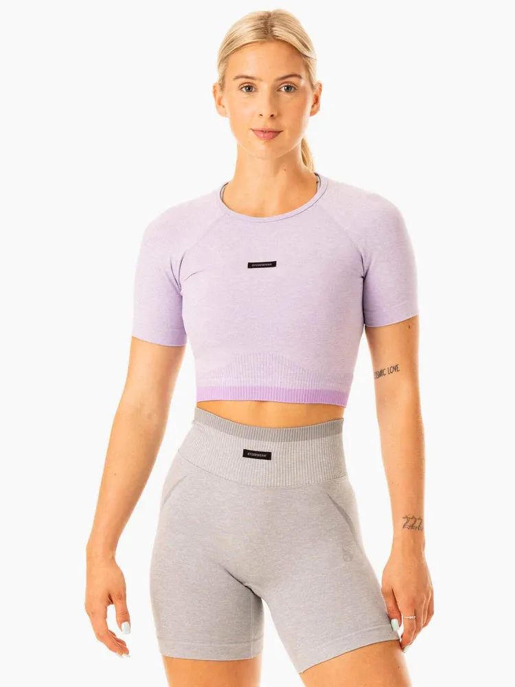 EXCEL SEAMLESS T-SHIRT LAVENDER MARL